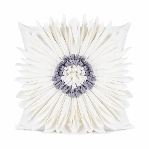 Fashion Modern Style White Throw Pillows Velvet Stitching